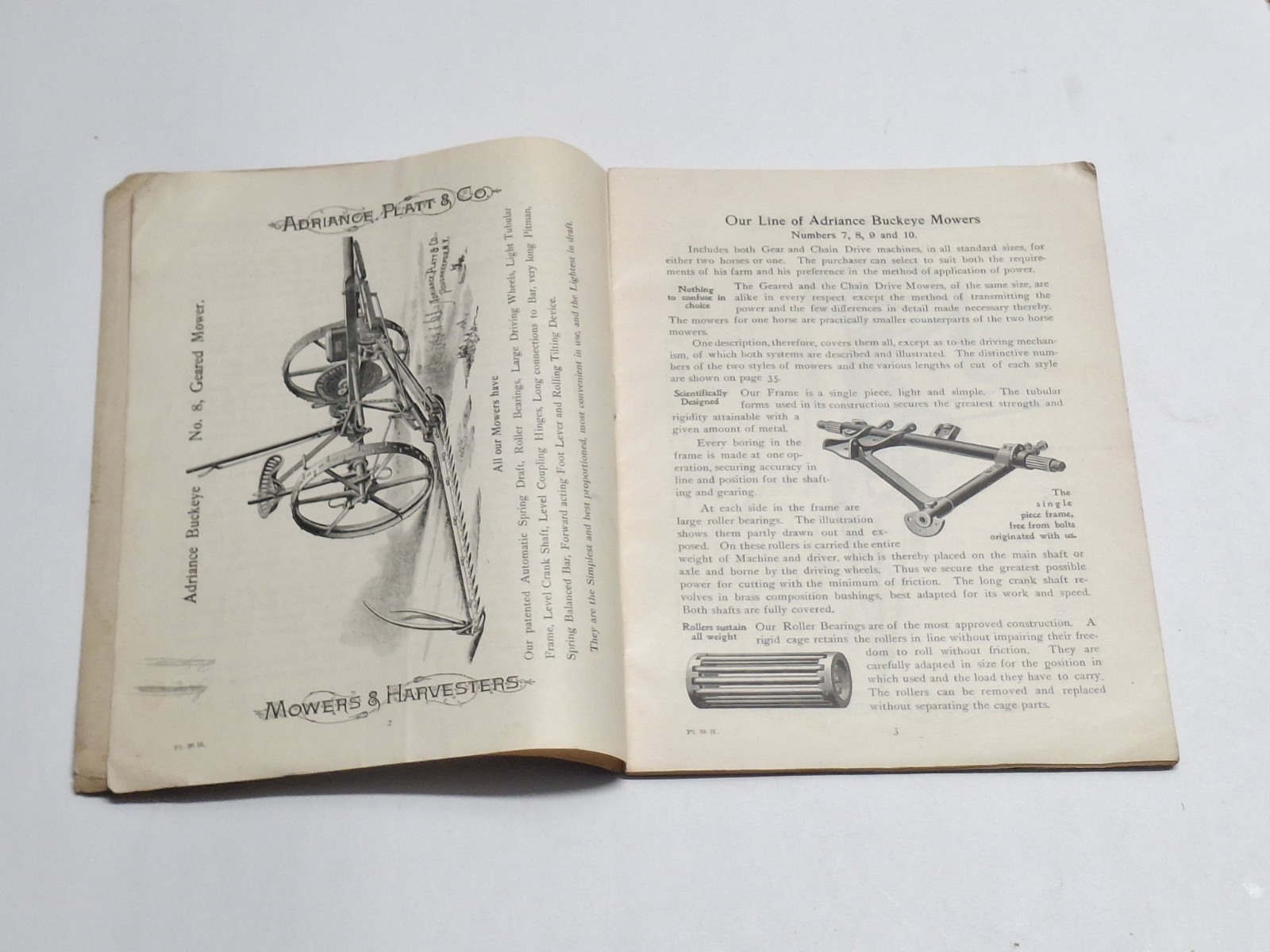 Adriance Platt & Co Harvesting Machinery Farm Book Catalogs Poughkeepsie NY 1900