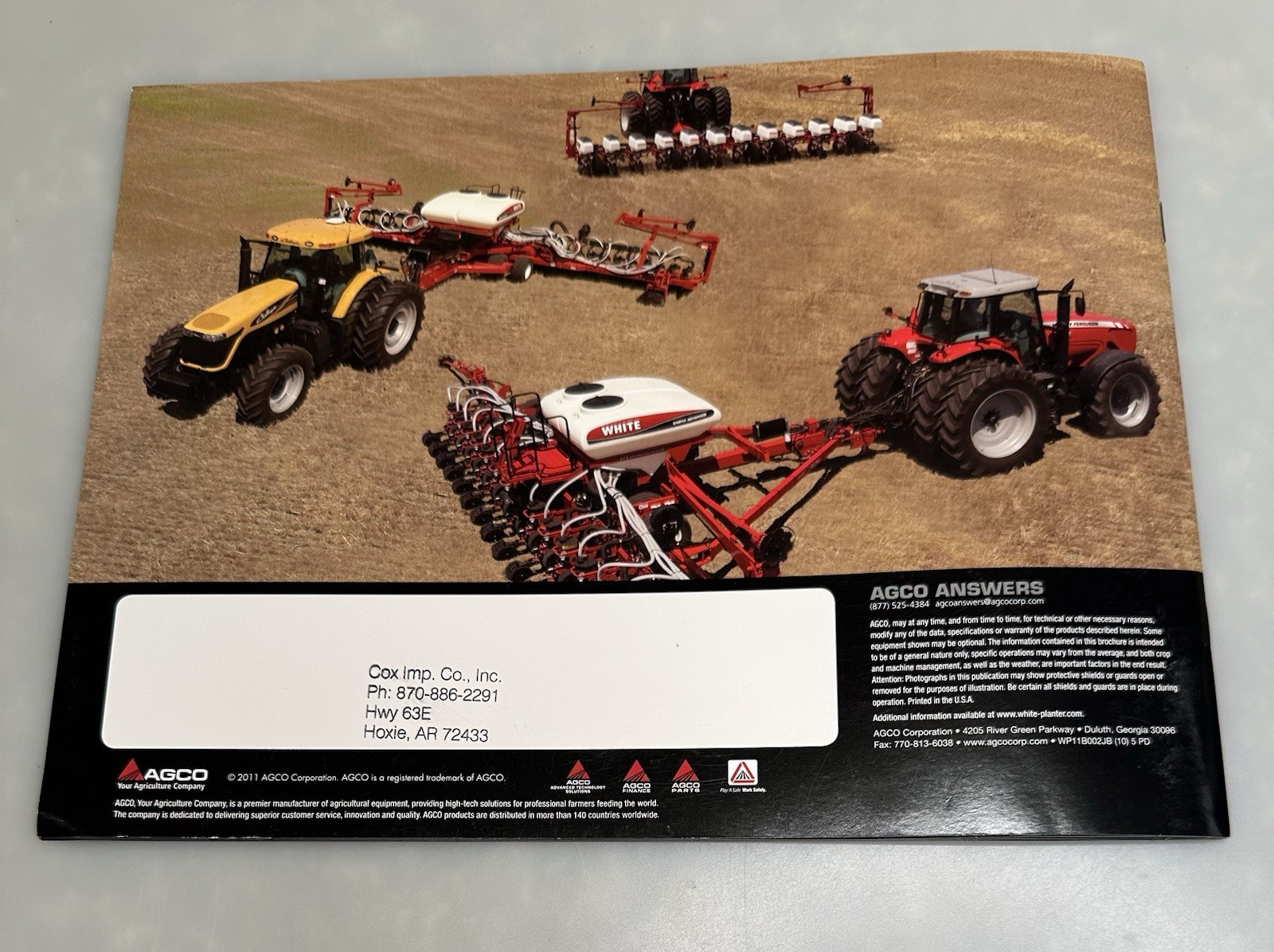White AGCO – 8000 Series Planters Sales Brochure 2011