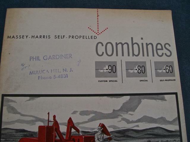 1955 MASSEY-HARRIS SELF-PROPELLED COMBINES 90 – 80 – 60 SALES BROCHURE