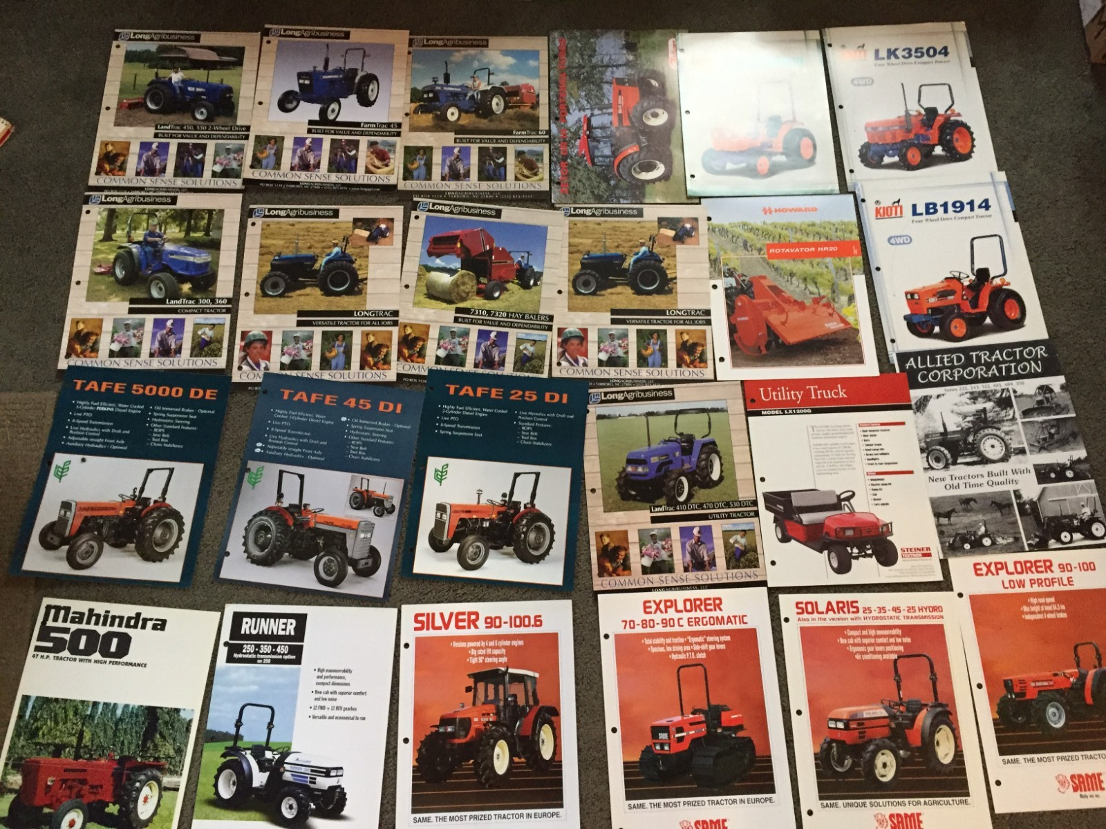 MASSIVE Lot of 113 Mixed &Rare tractor & equipment brochures Literature