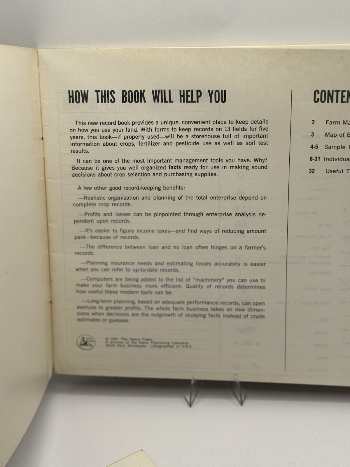 Farm Brochure – New Holland – Farm Record Book – 1967 (F5481)