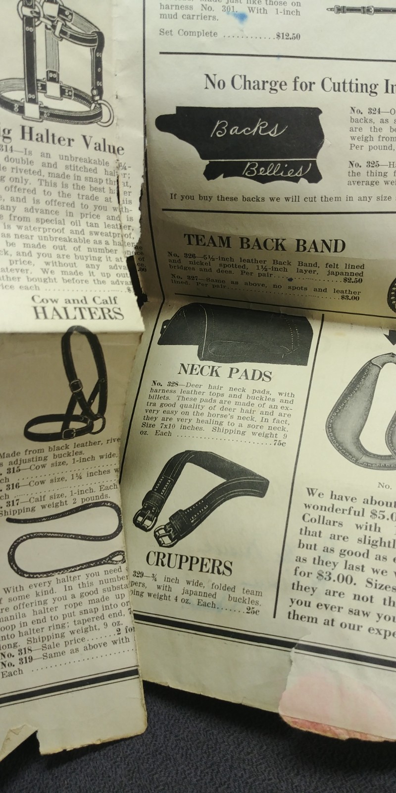 1920s Aniser Mercantile St Joseph Missouri Fold Out Ad Harness Hardware Antique