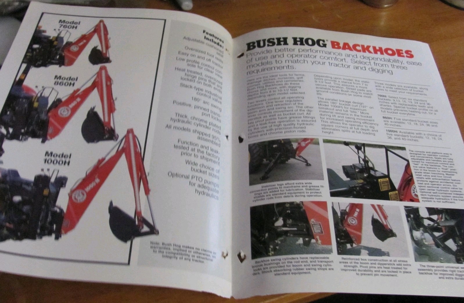 Bush Hog Backhoes Info & Sales Brochure