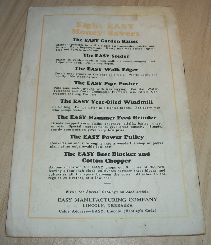 VINTAGE 30s-40s BETTER GARDENING BROCHURE EASY MFG. CO. LINCOLN NEBRASKA 19 PAGE