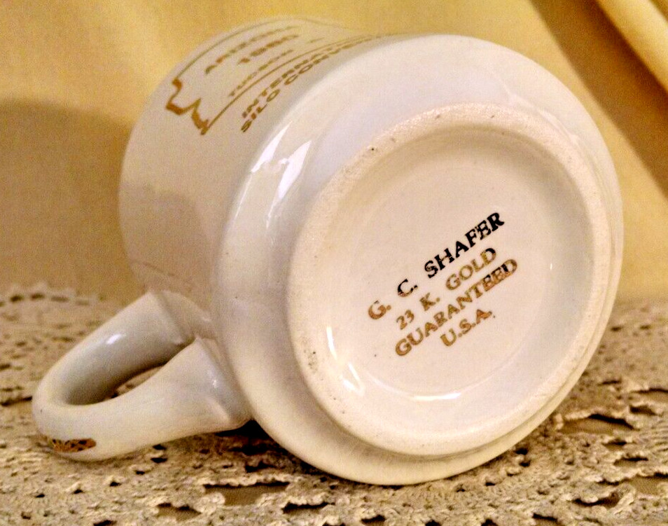 SILO-MATIC MUG VAN DUSEN ARIZONA 1980 INTL SILO CONVENTION GC SHAFER 24K GOLD.