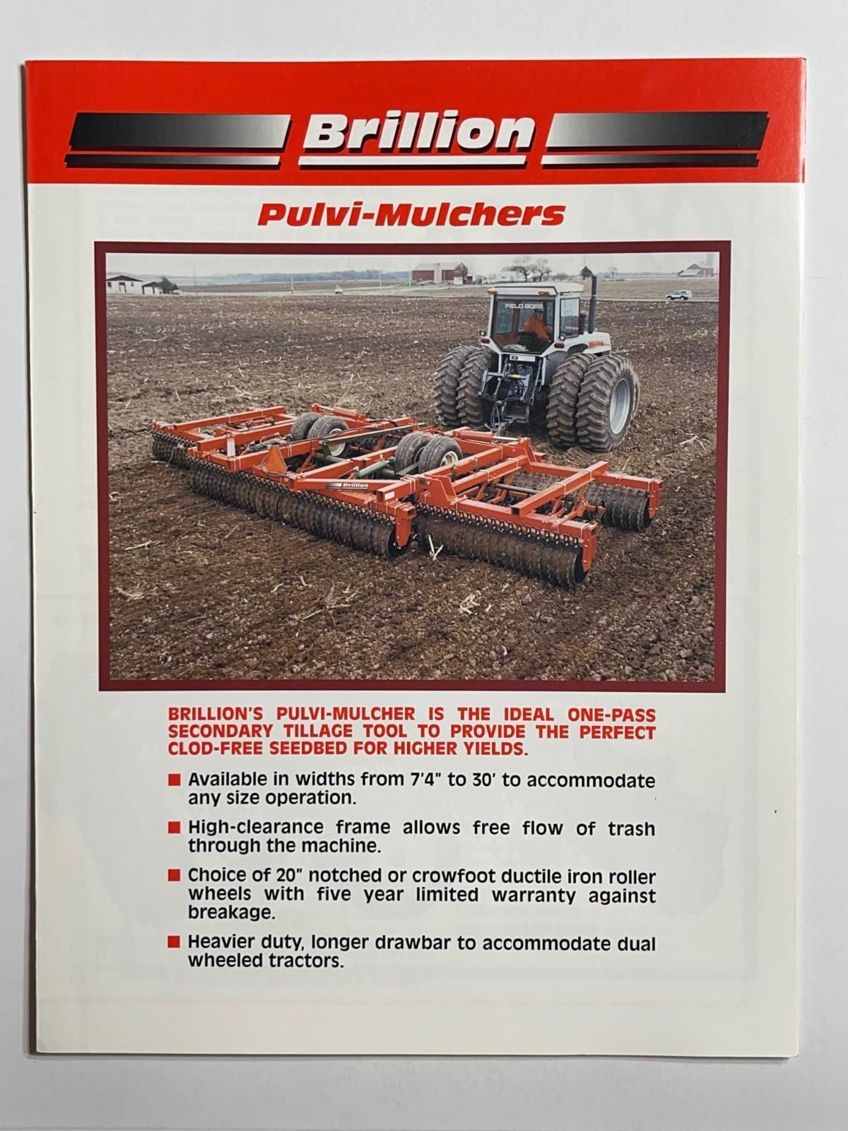 Brillion Pulvi – Mulchers Sales Brochure *Showroom Dealer Item*