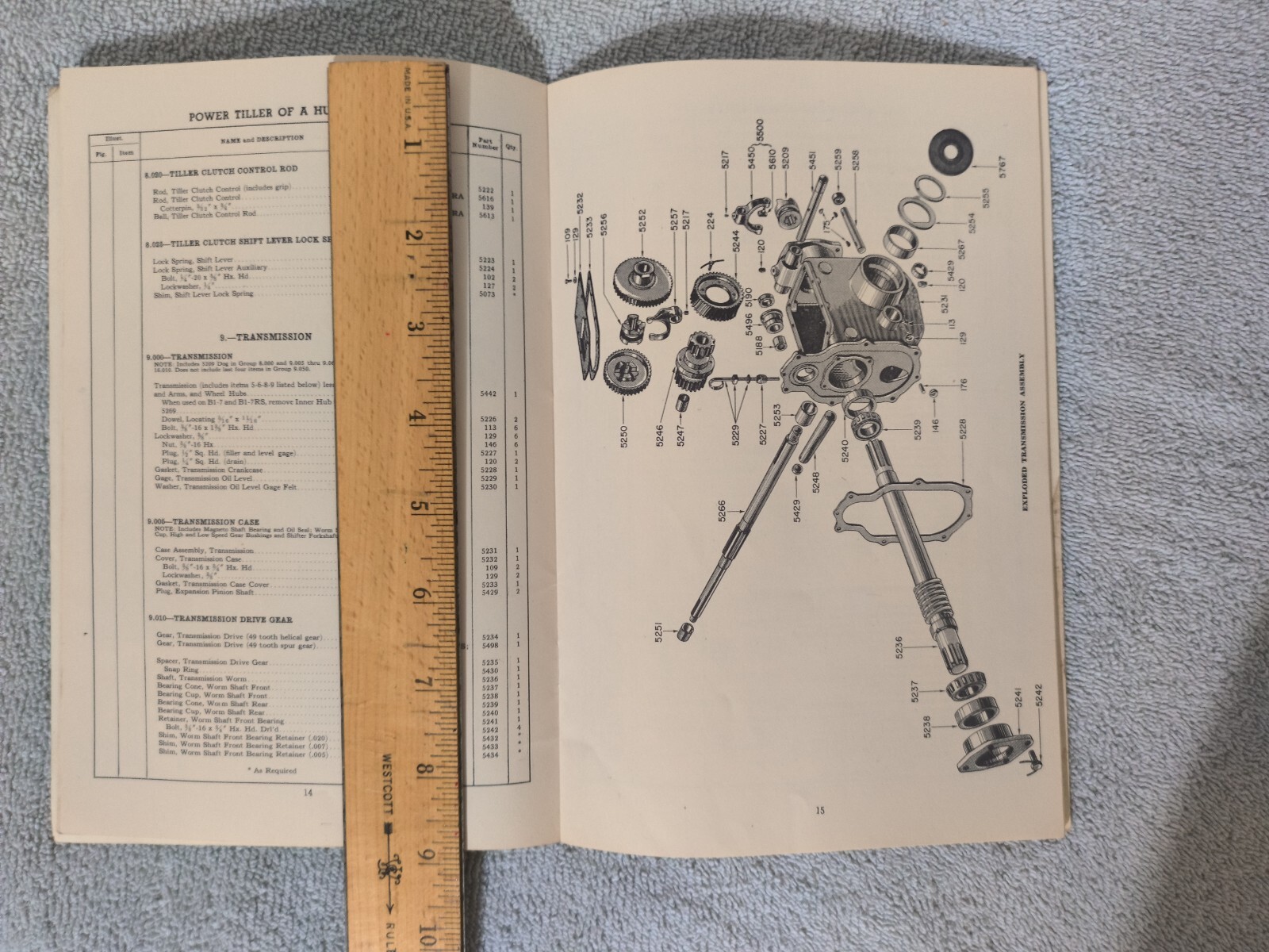Vintage Frazer Farm Equipment Co. ORIGINAL Rototillers Parts Book