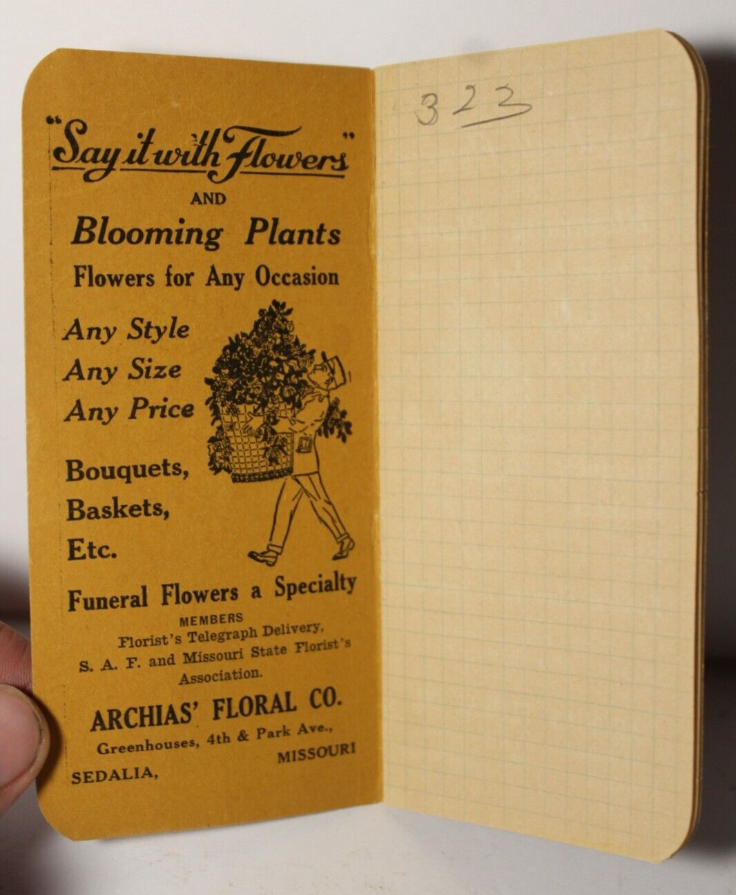 1926 Vintage Antique Archias Farm Seeds Ledger Book Sedalia Missouri Feed Store