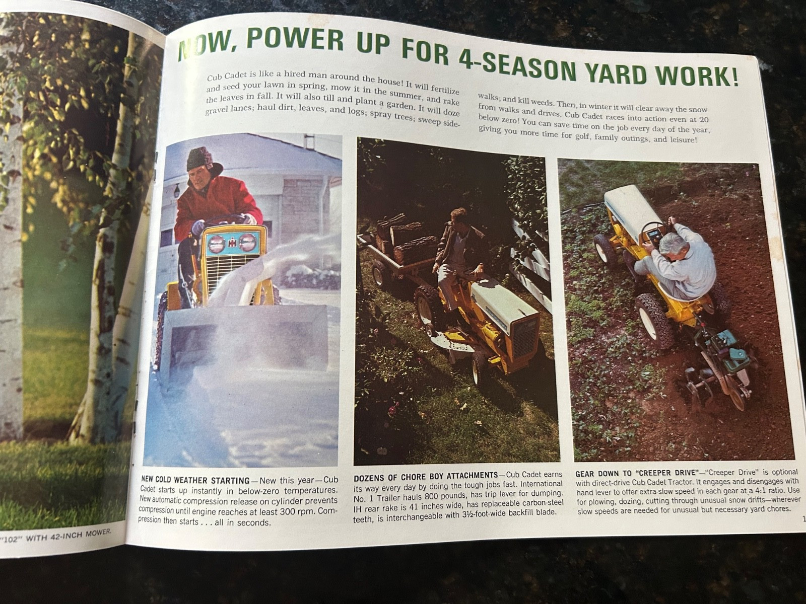 Vintage Cub Cadet Brochure Advertising Catalog & Attachment Guide International