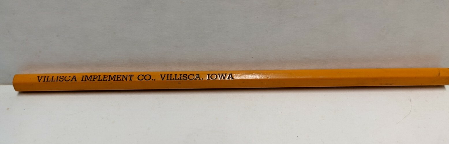 Vintage Villisca Implement Co. Villisca Iowa Advertising Pencil