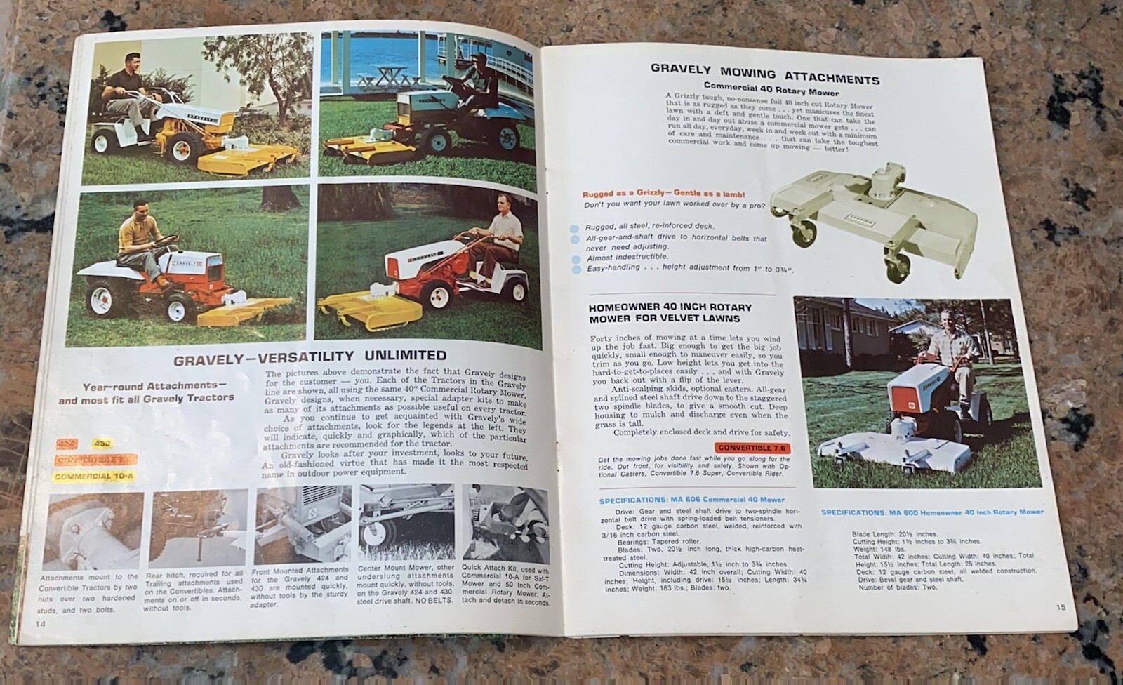 1968 Gravely Real Satisfaction Brocedure 31 pages 8.5” x 11”