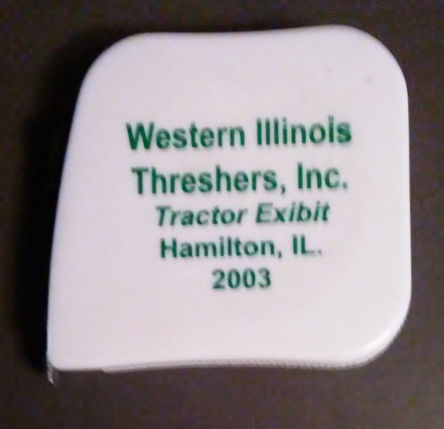 Farming Advertising W.I.U. Threshers Farm Show Collectible Locking Tape Measure