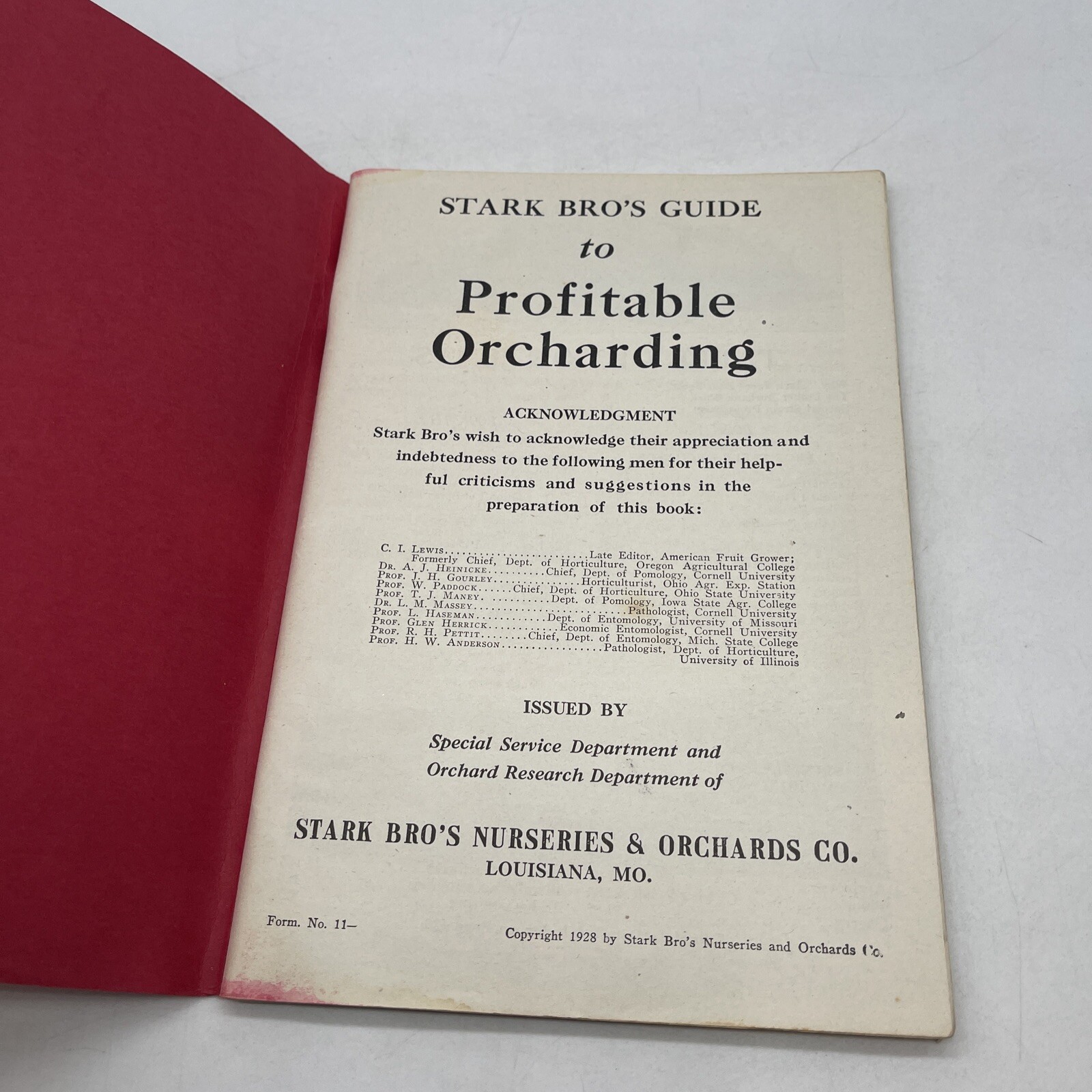 1928 Stark Bro&rsquo;s Guide to Profitable Orcharding 128 Pages of Info and Pictures