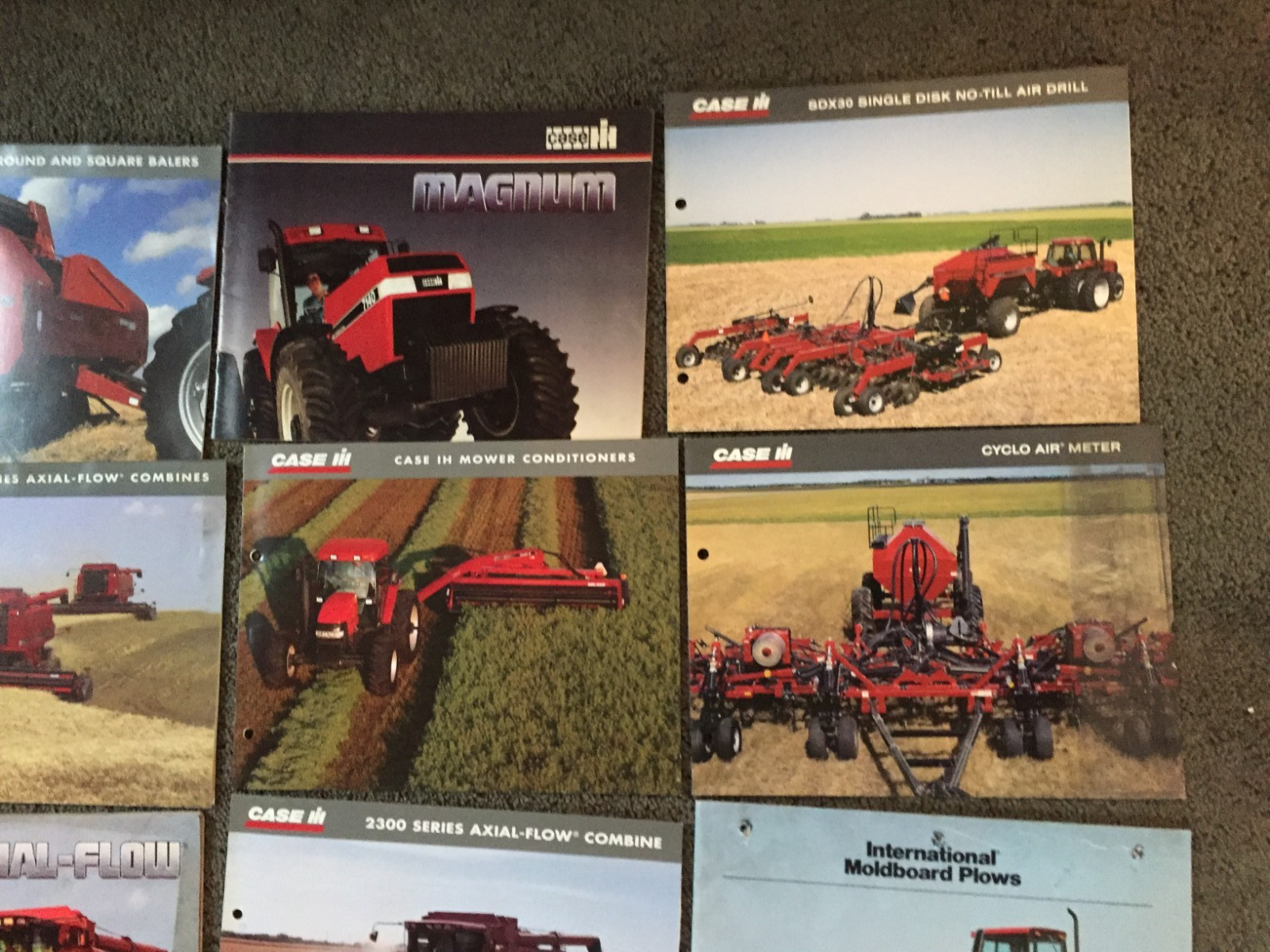 MASSIVE Lot of 47 CASE IH tractor & equipment brochures Literature