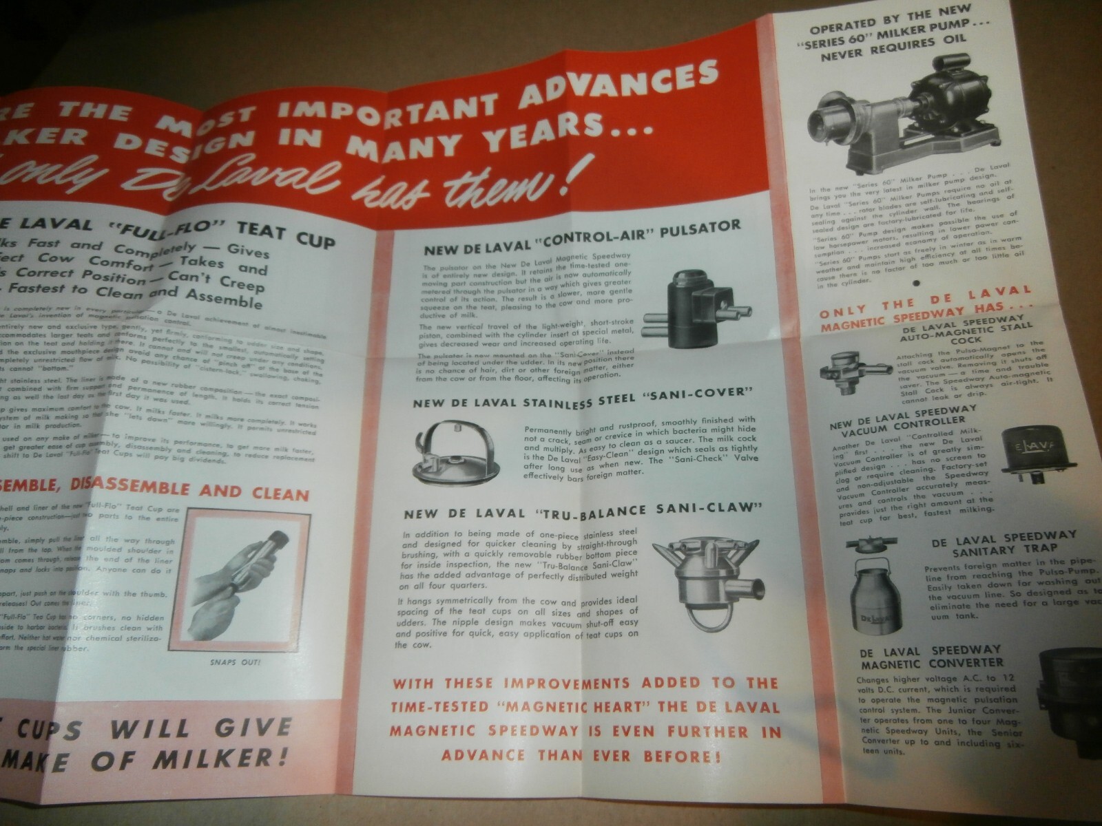 De Laval Speedway Milker Water Heater Separator Rubber Plant Brochures Lineboro