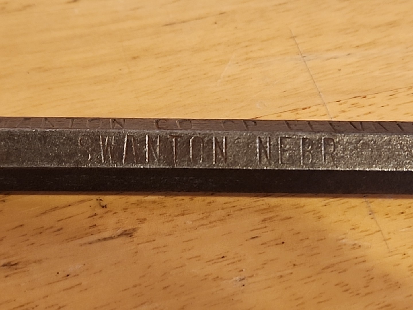 Swanton NE Nebraska Coop Elevator Advertising 12&Prime; Pry Bar Crow Bar