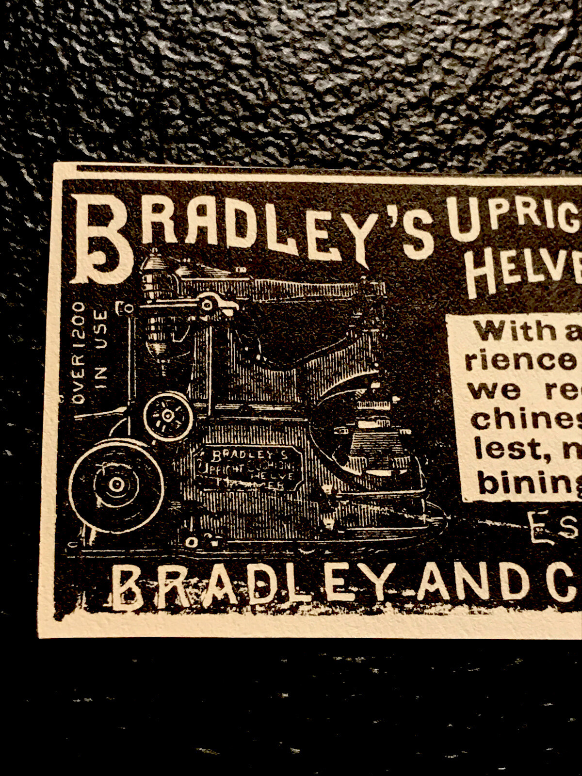 1889 Bradley’s Blacksmith Forges Engraving Advertising – Syracuse – New York
