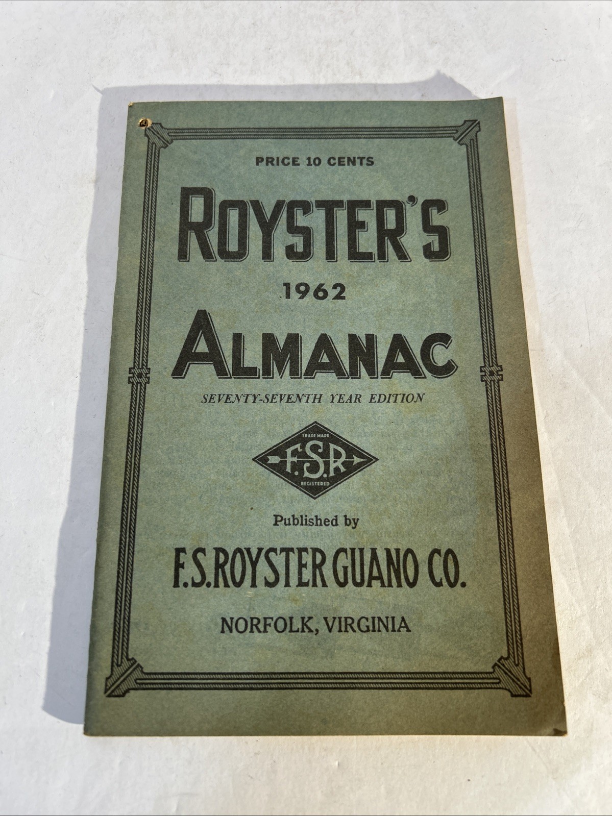 Agricultural Almanac Lot Of 16, Plus One Royster’s Almanac 1962
