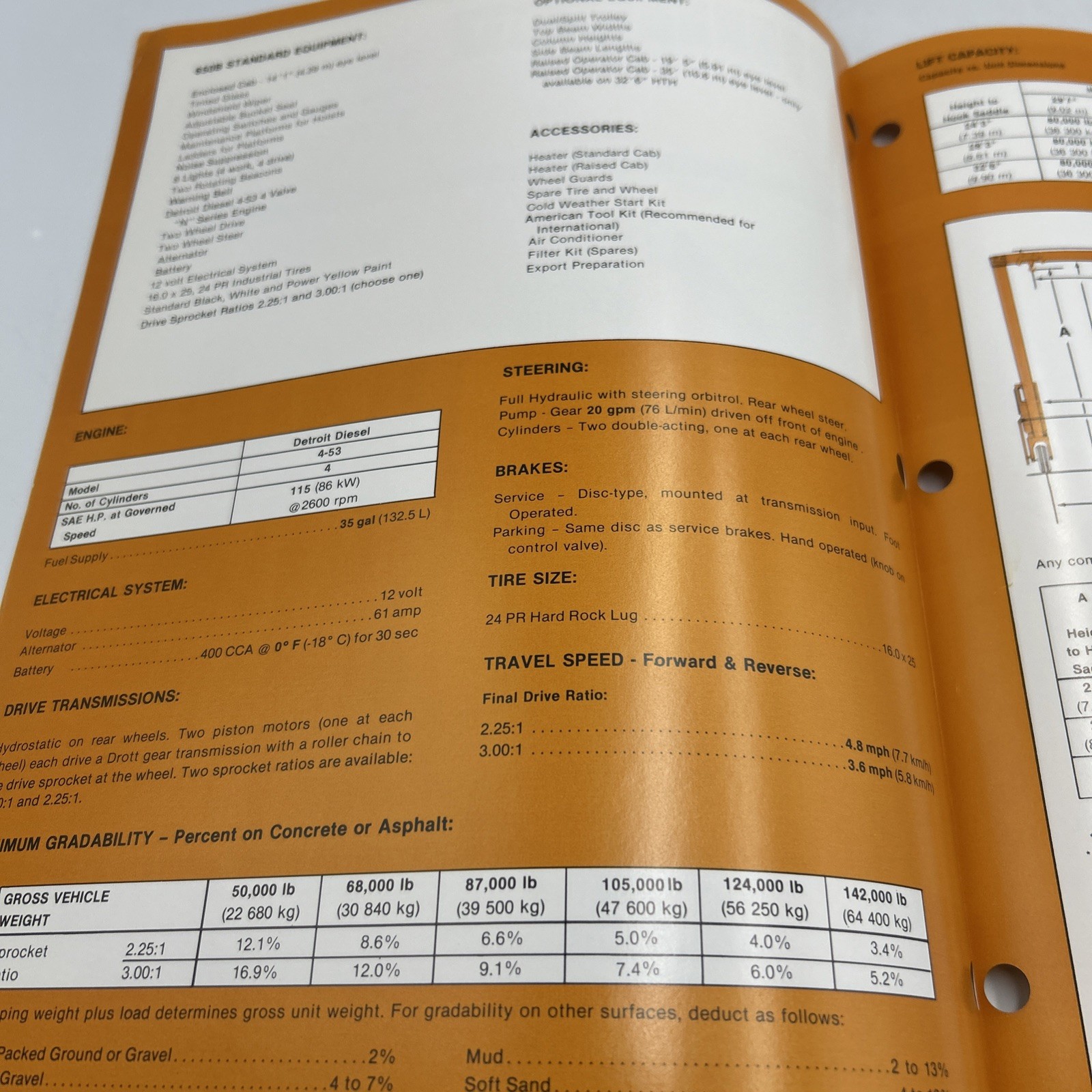 Drott 650 Series B Travelift Dealer&rsquo;s Brochure Tenneco Company