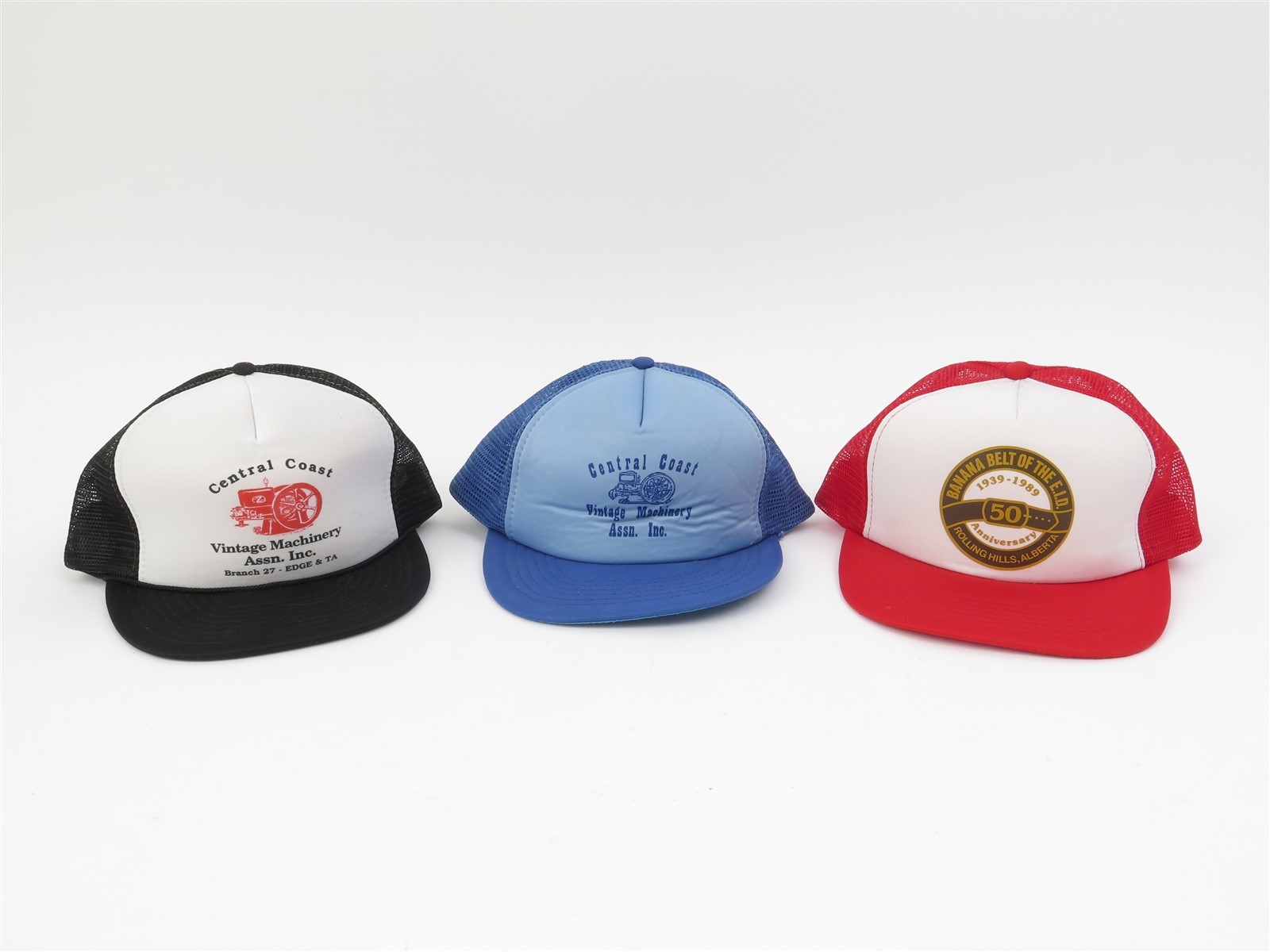 Vintage Machinery 3 Ag Caps Foam Mesh Snap Back Trucker/Baseball Caps