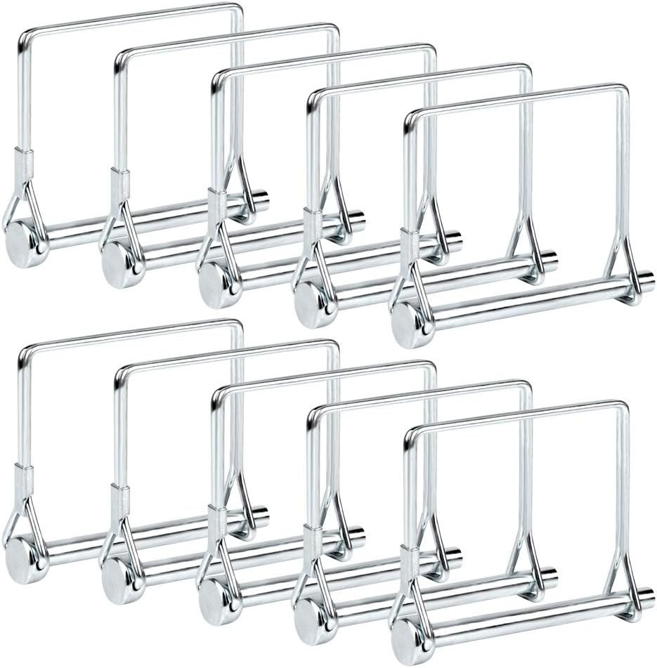10 PCS Square Pto Pin Shaft Locking Pin 1/4 pin Hitch pin Wire Lock Pin Safety C