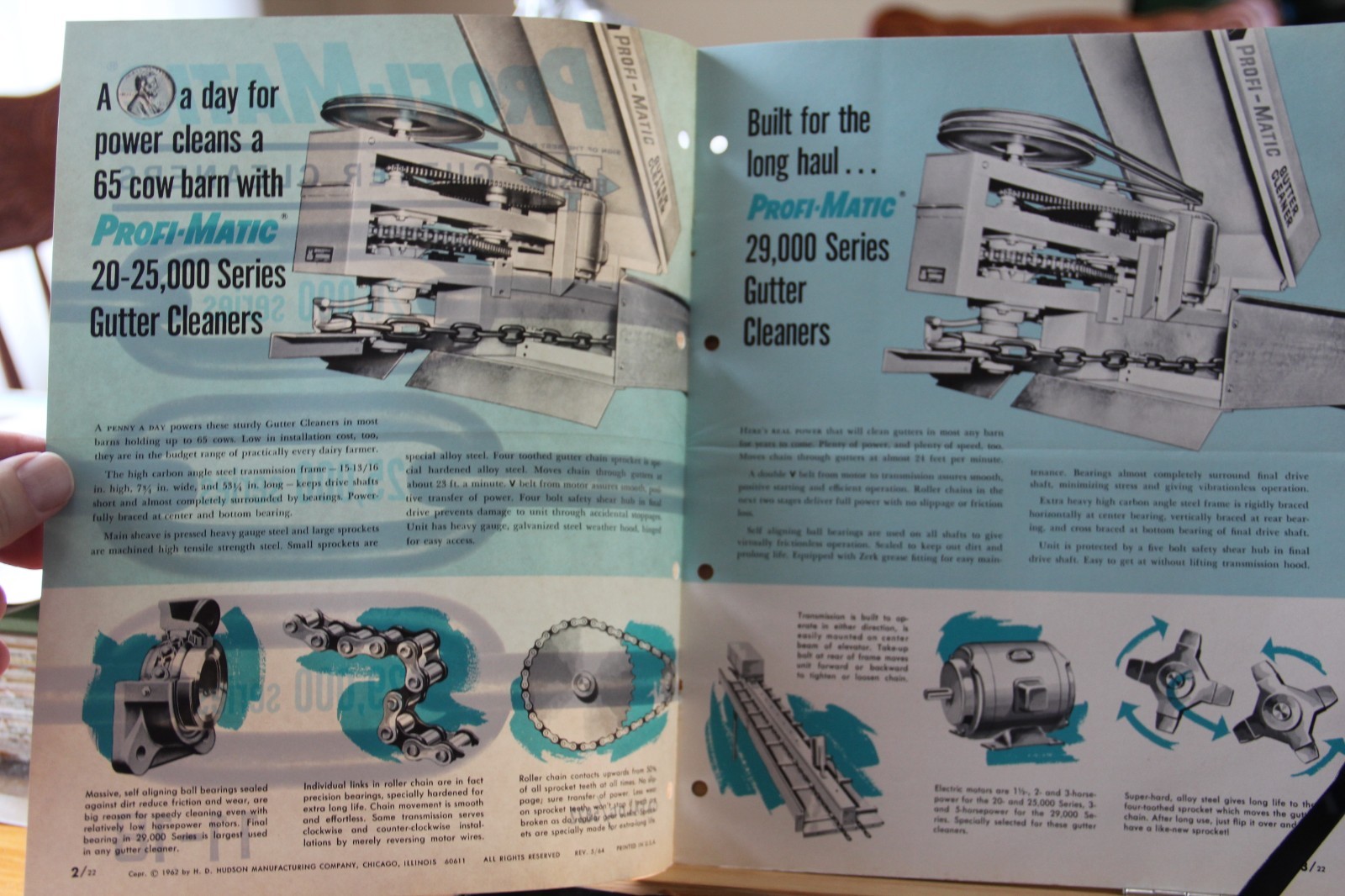 Brochure Catalog Profi-Matic Gutter Cleaners Hudson Manufacturing Chicago IL 62&Prime;