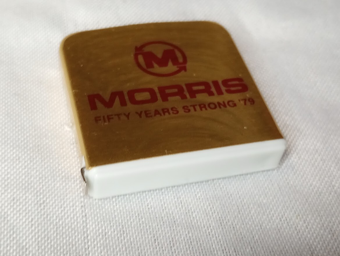 —1979 50th anniversary Morris farm equipment tape measure Cando North Dakota