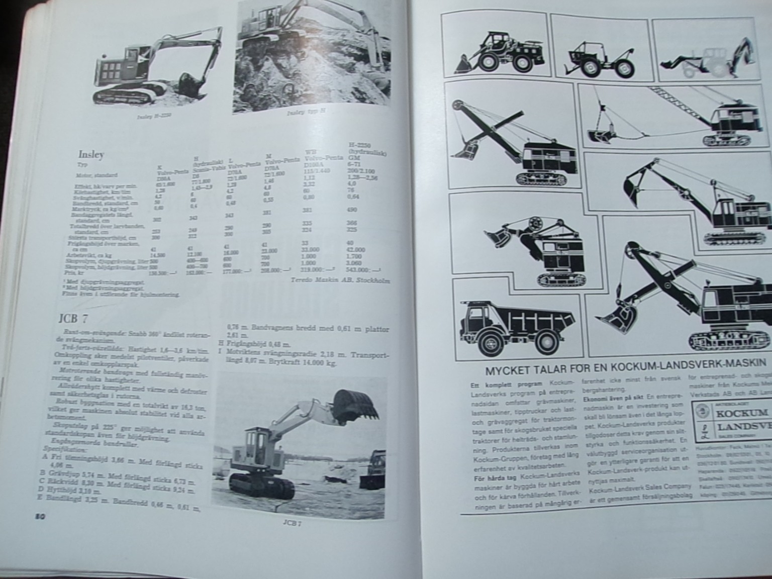 Contracted Machines Catalog, 1966, from Stockholm Sweden, in Swedish