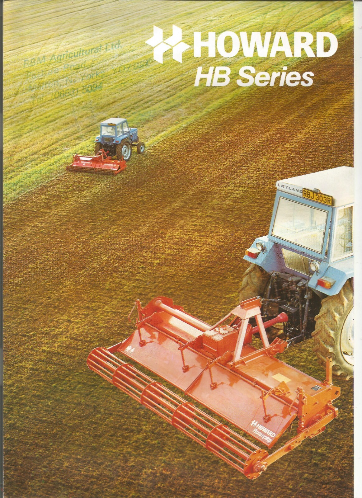 Original OEM Howard HB Series HB80 HB100 HB120 Rotavator Sales Brochure Form 790