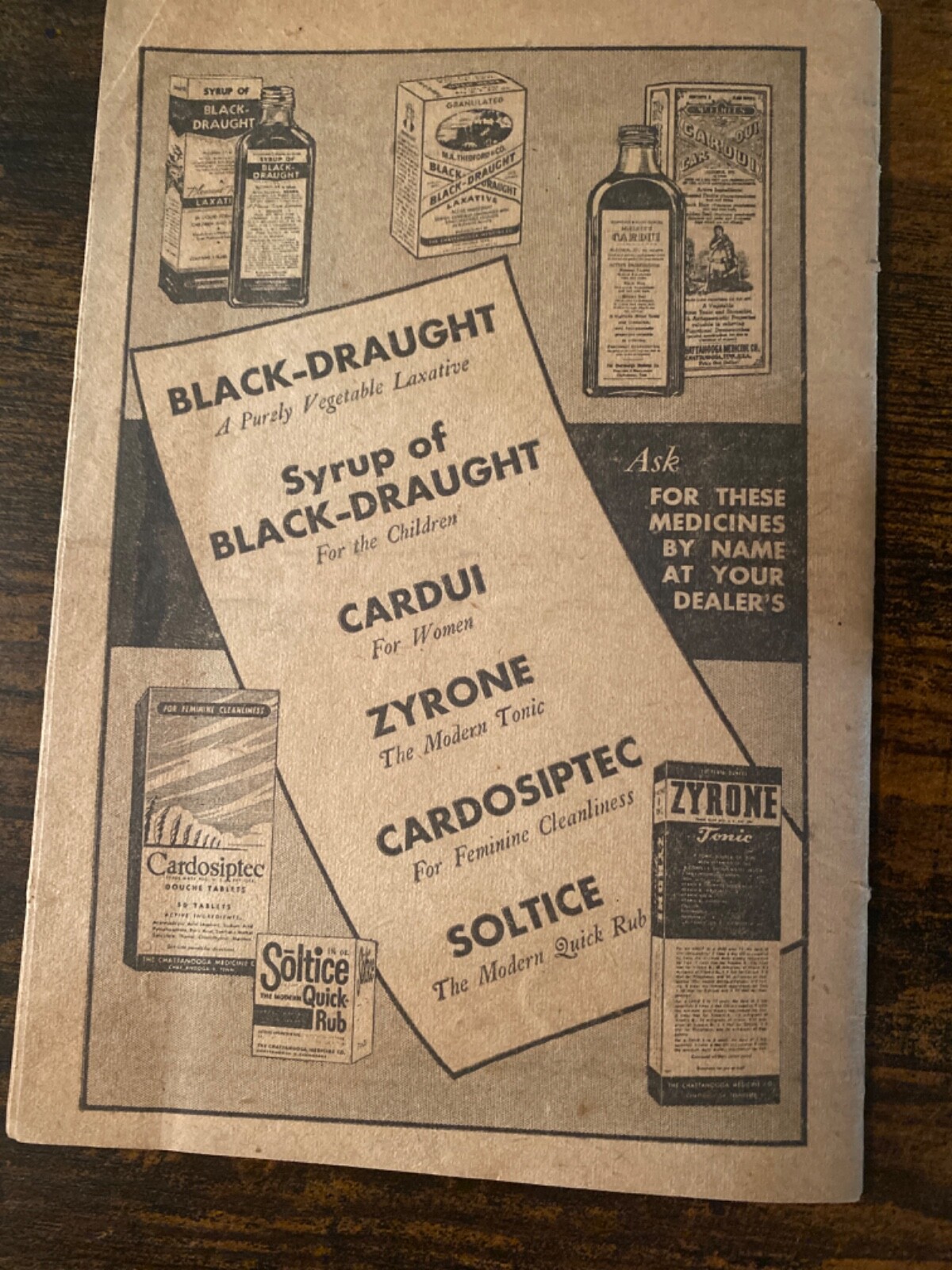 VINTAGE 1949 THE LADIES BIRTHDAY ALMANAC BLACK DRAUGHT LIVER MEDICINE