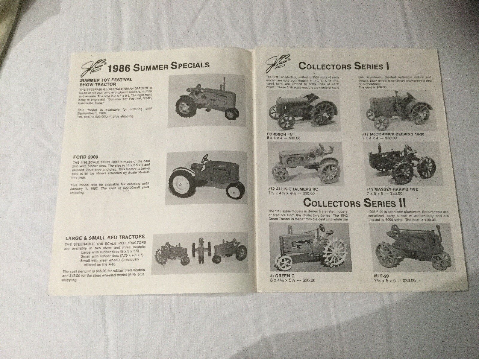 Joseph L. Ertl Scale Models Sales Brochure