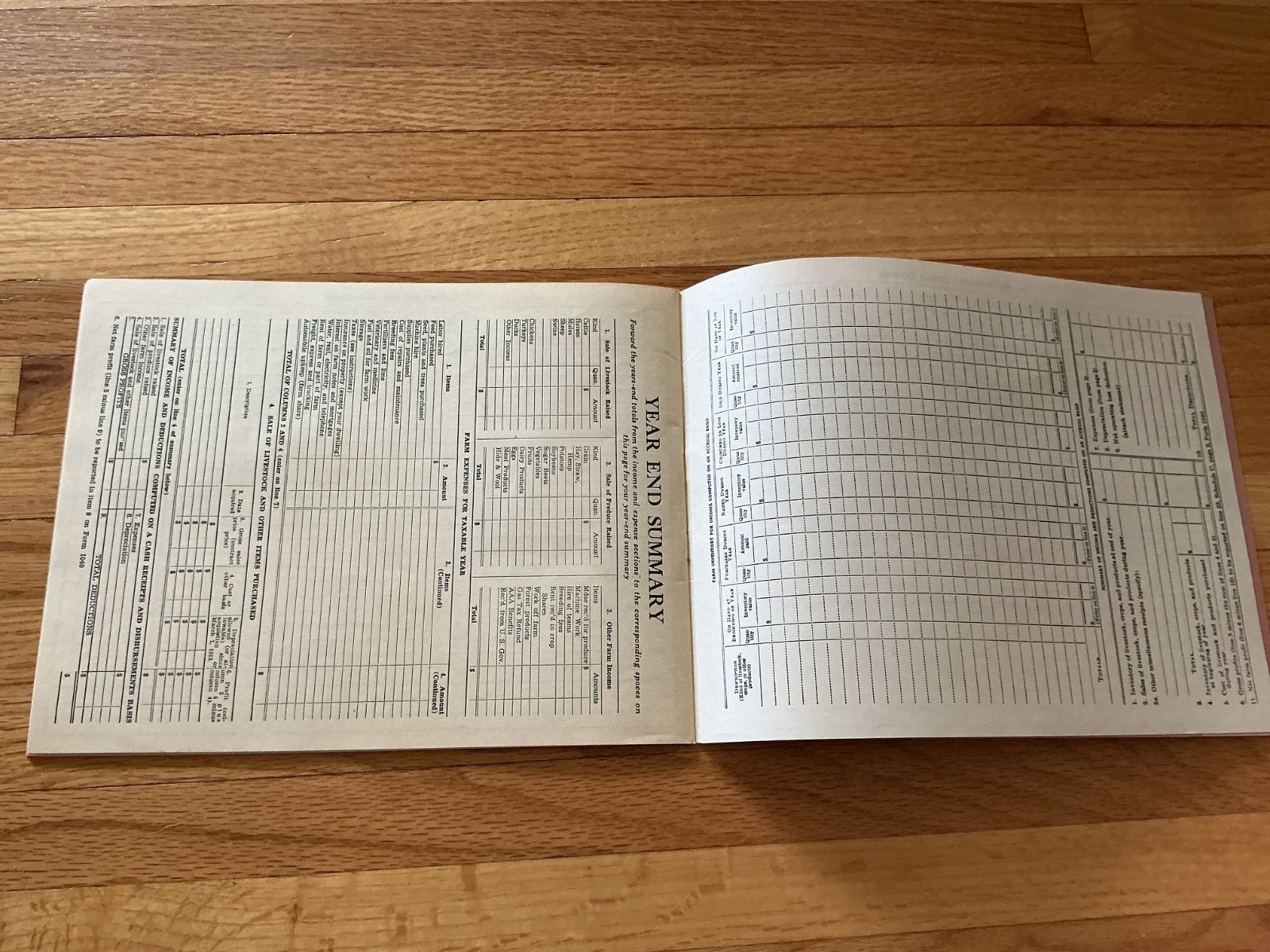 Vintage 1952 Farm Acct. Record Book – Gropel Hardware -Ivanhoe, Minnesota