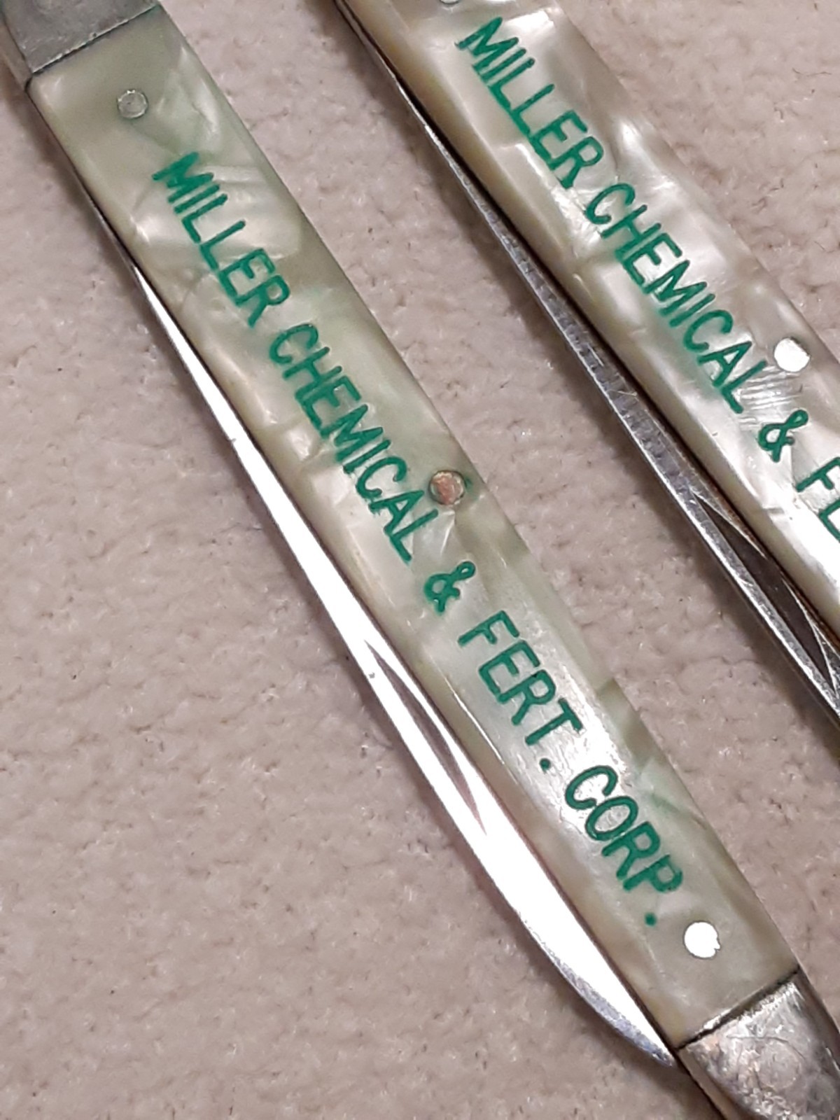 VINTAGE MURCOTT GERMANY ADVERTISING POCKET KNIFE MILLER FERTILIZER CORP BALTO MD