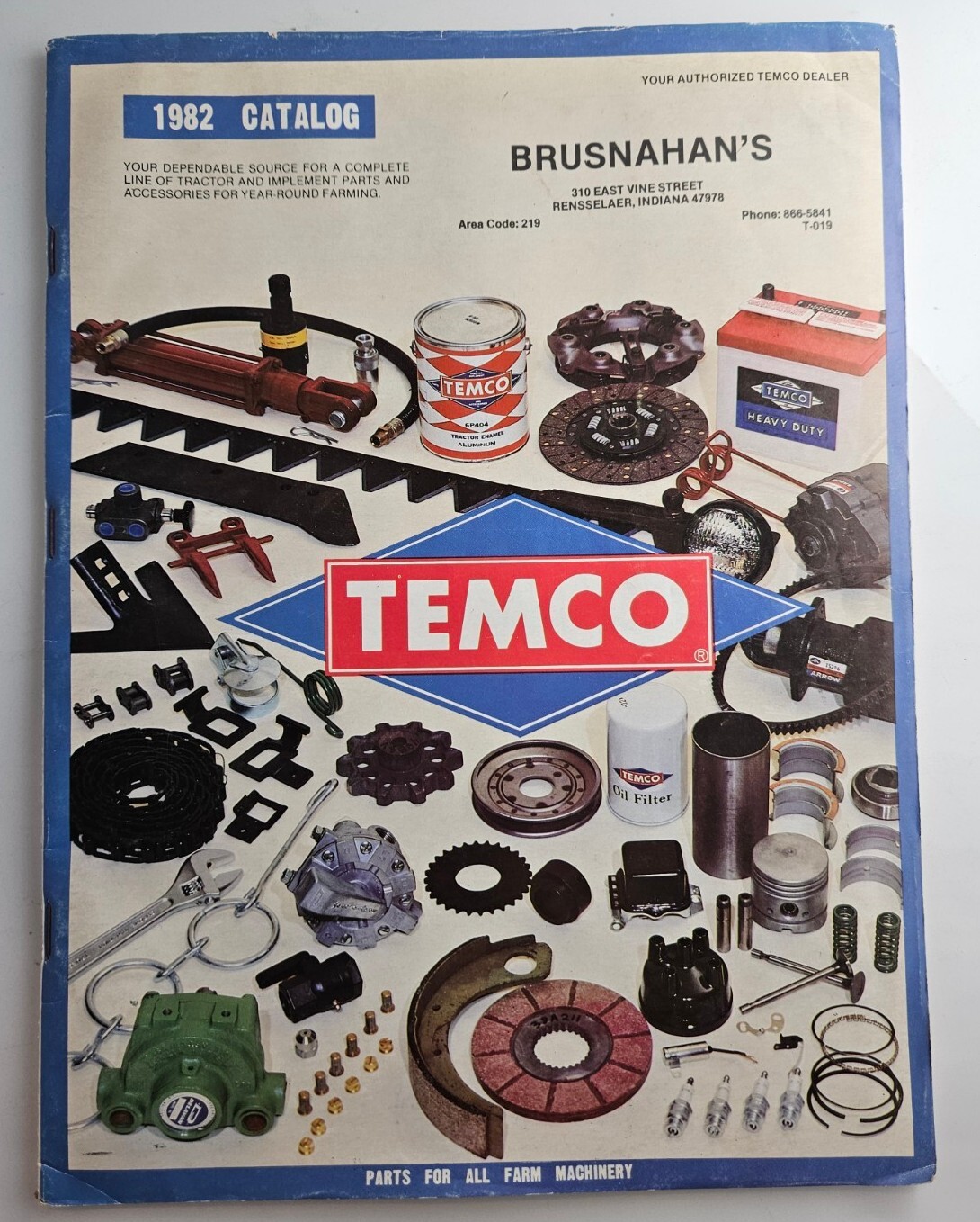 1982 Temco Tractor Parts Catalog Brusnahans