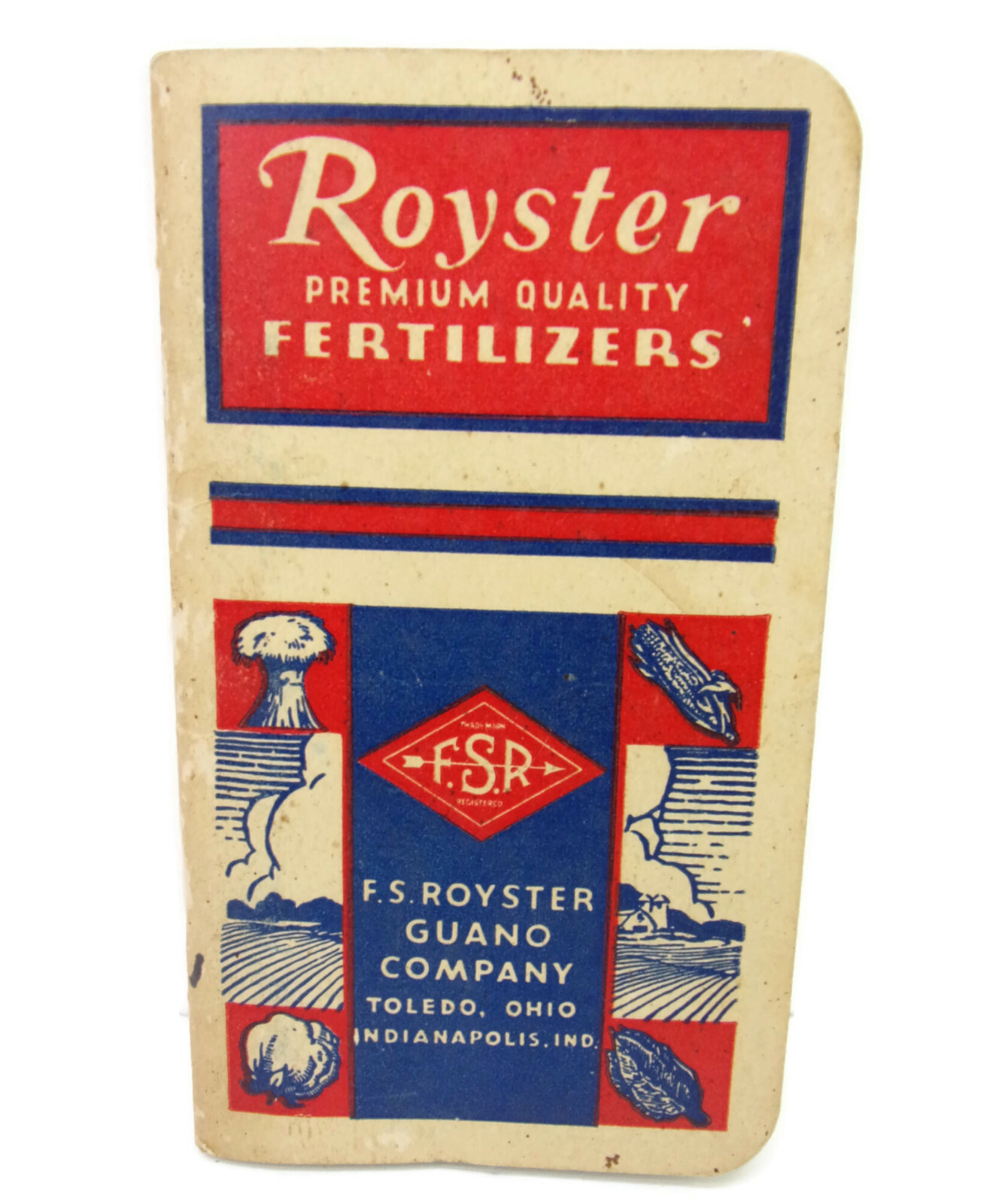 1940-41 Royster Fertilizers Advertising Unmarked Pocket Book TOLEDO INDIANAPOLIS