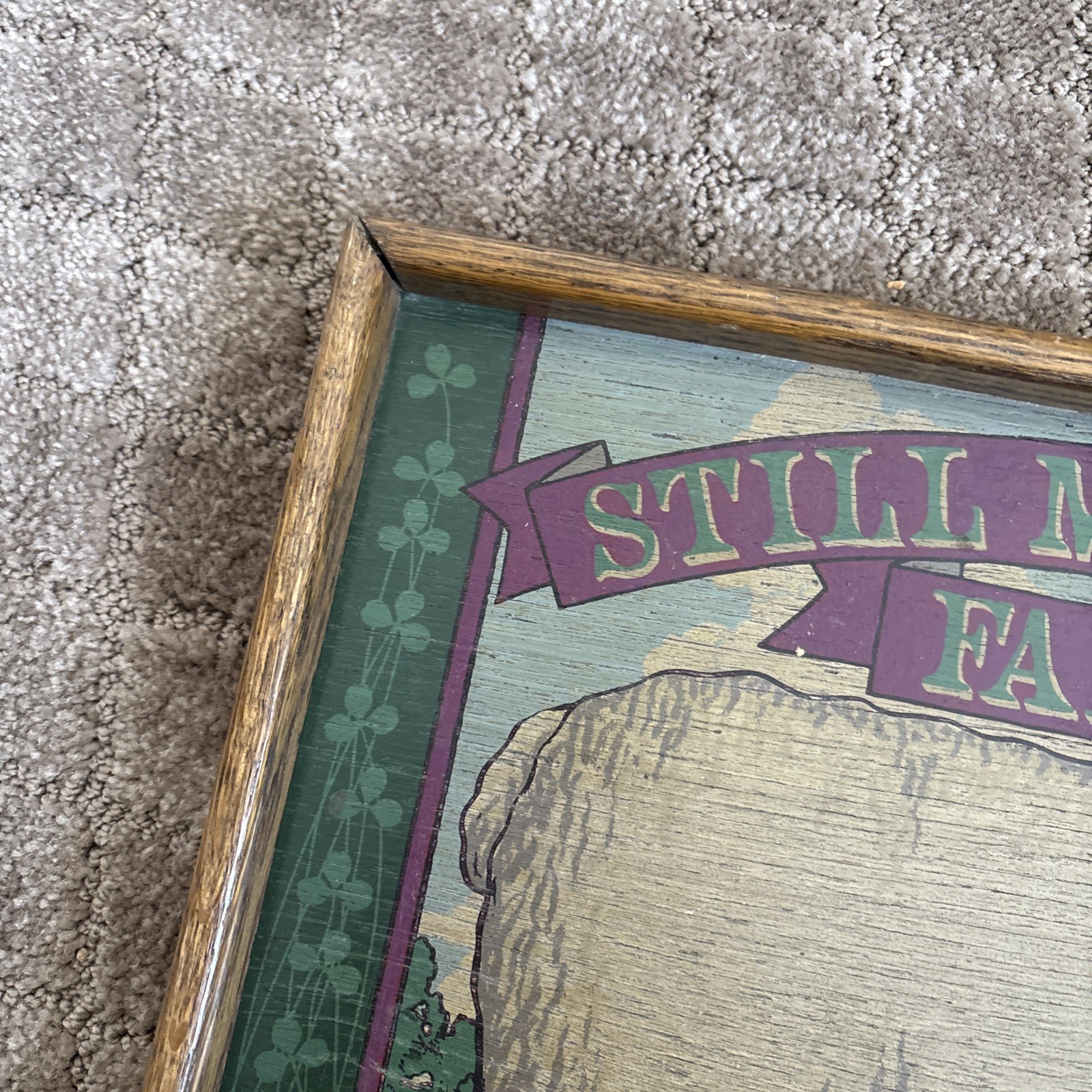VTG Wood Farmhouse Sign/Tray Hampshire Suffolk Sheep Still Meadow Decor,13×16