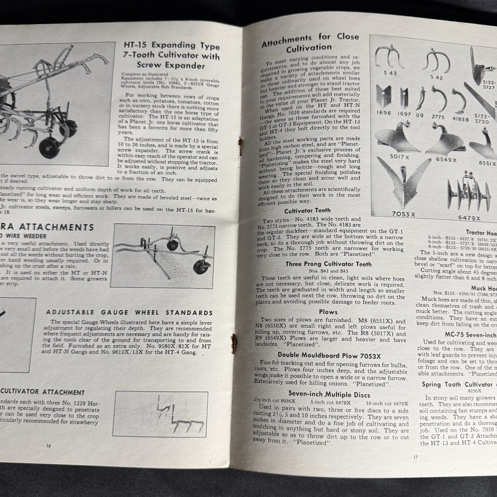 1947 Planet Jr. Garden Tractors Catalog #16 S.L. Allen & Co. Inc 32 Pages