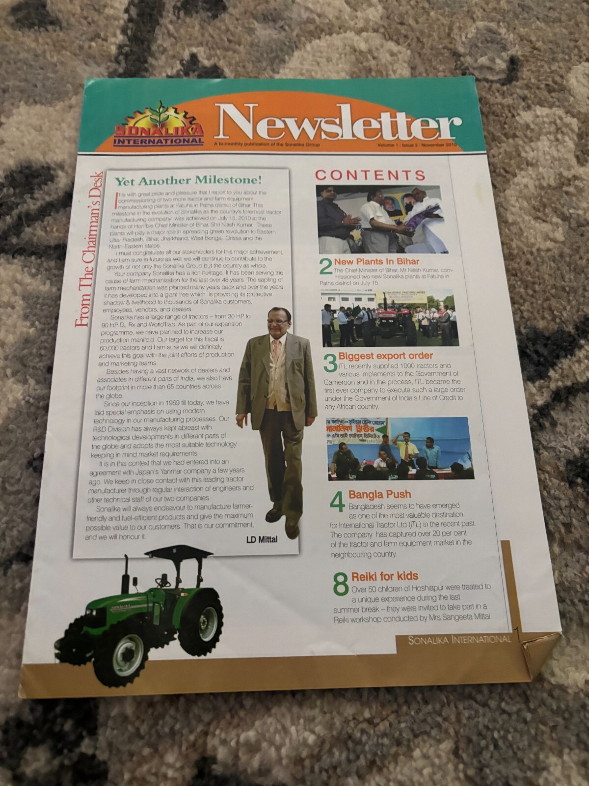 Sonalika Tractor Newsletter Brochure FCCA25