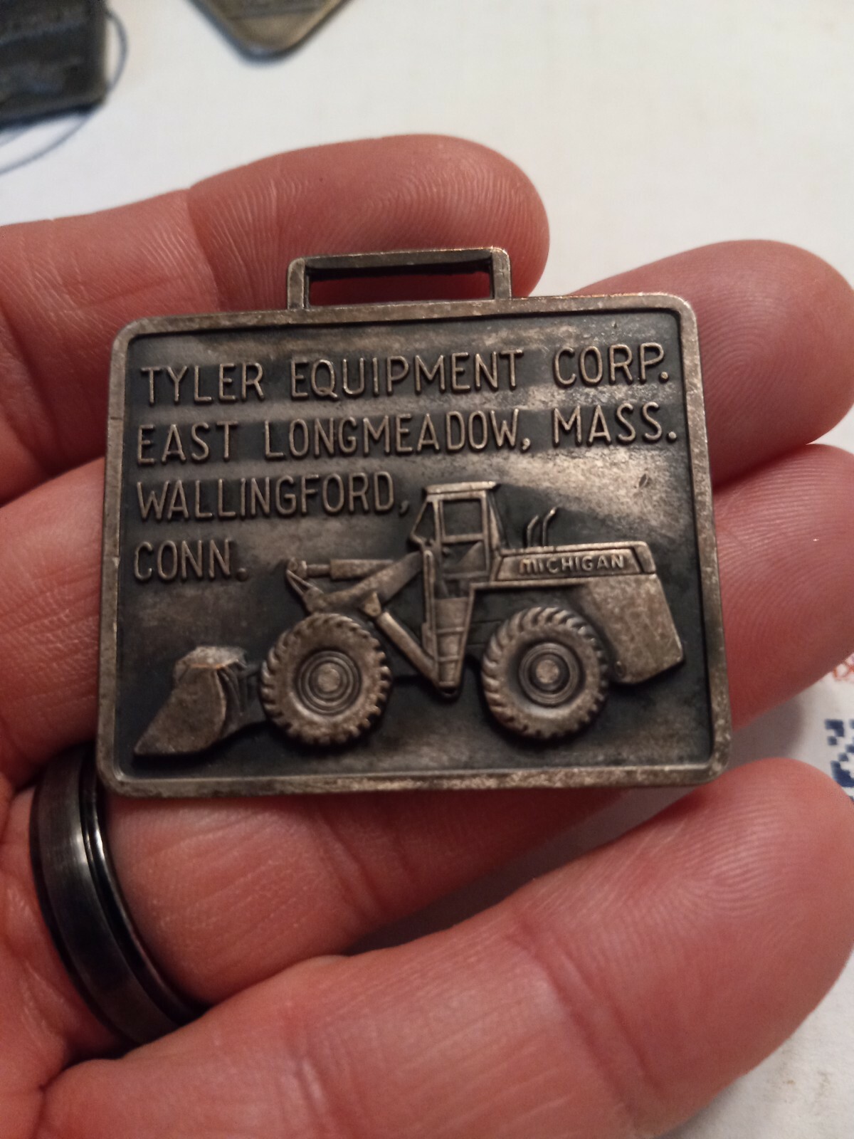 AW-166 – Tyler Equipment Corporation Construction Advertising Pocket Watch Fob