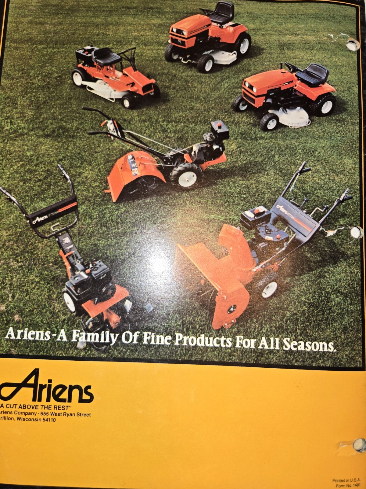 2 1983 ARIENS DEALERSHIP ADVERTISING BROCHURES SNO-THRO TRACTORS & SNO-THROS