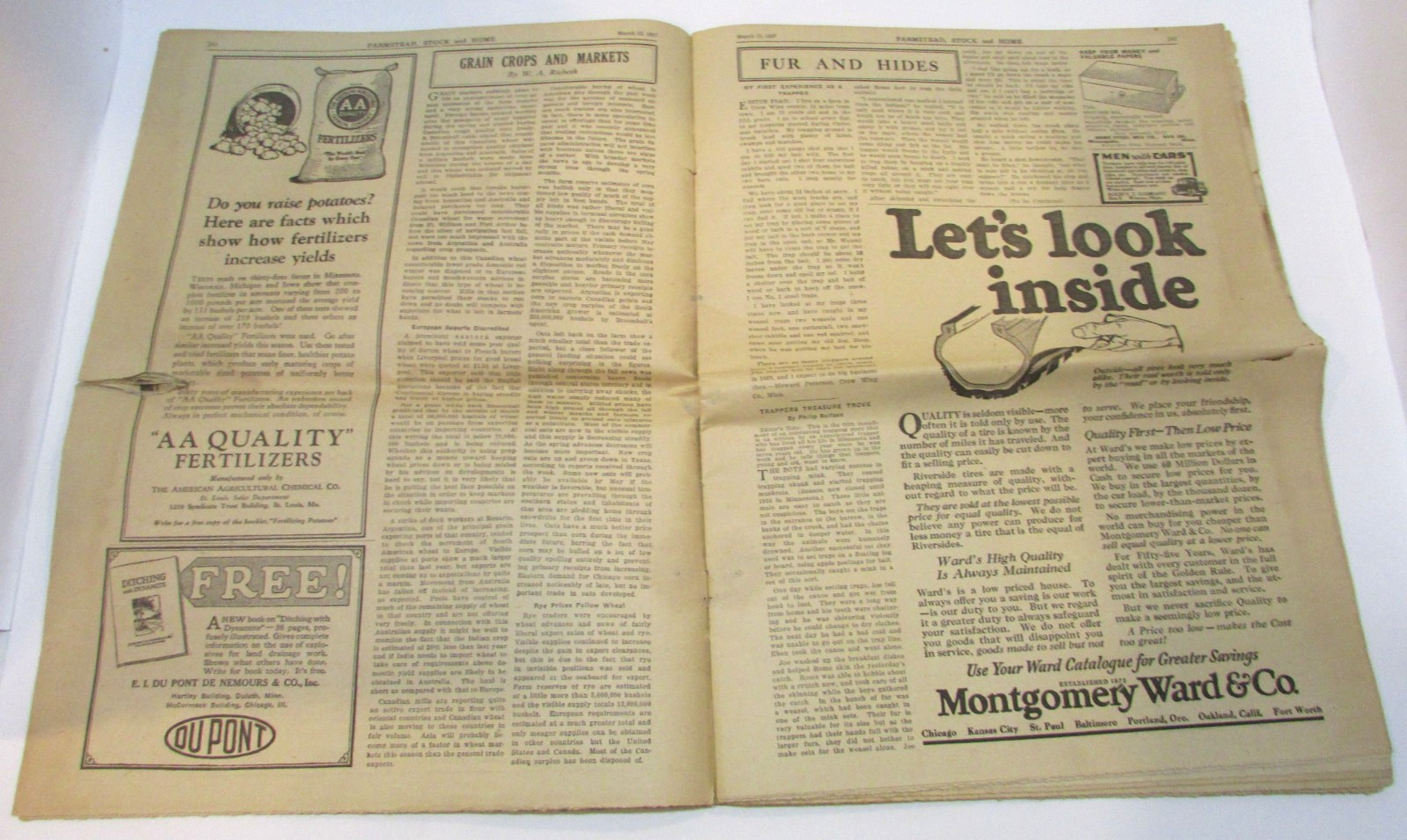 Primitive Old January 1925 Farmstead Stock Home Newspaper Antique Magazine 12×15