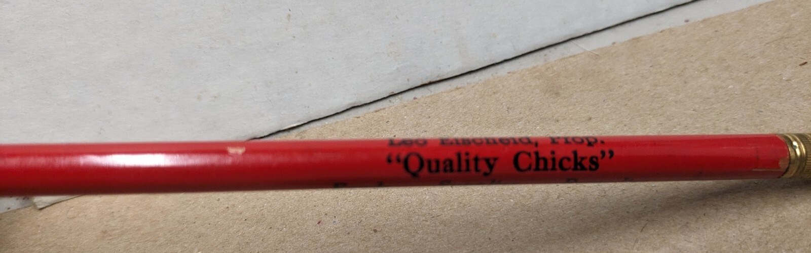 Vintage Leo&rsquo;s Hatchery Leo Eischeid, Prop. Elgin NE Pencil Quality Chicks Feeds