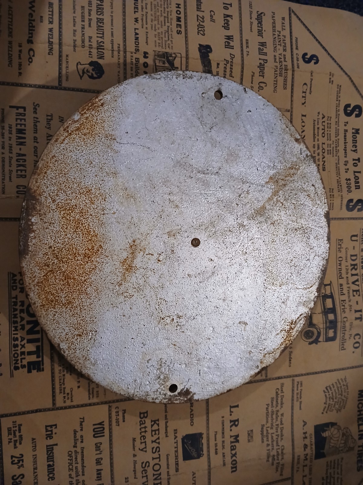 Antique Early Despatch Oven Clock Cast Iron Advertising Minneapolis Minnesota