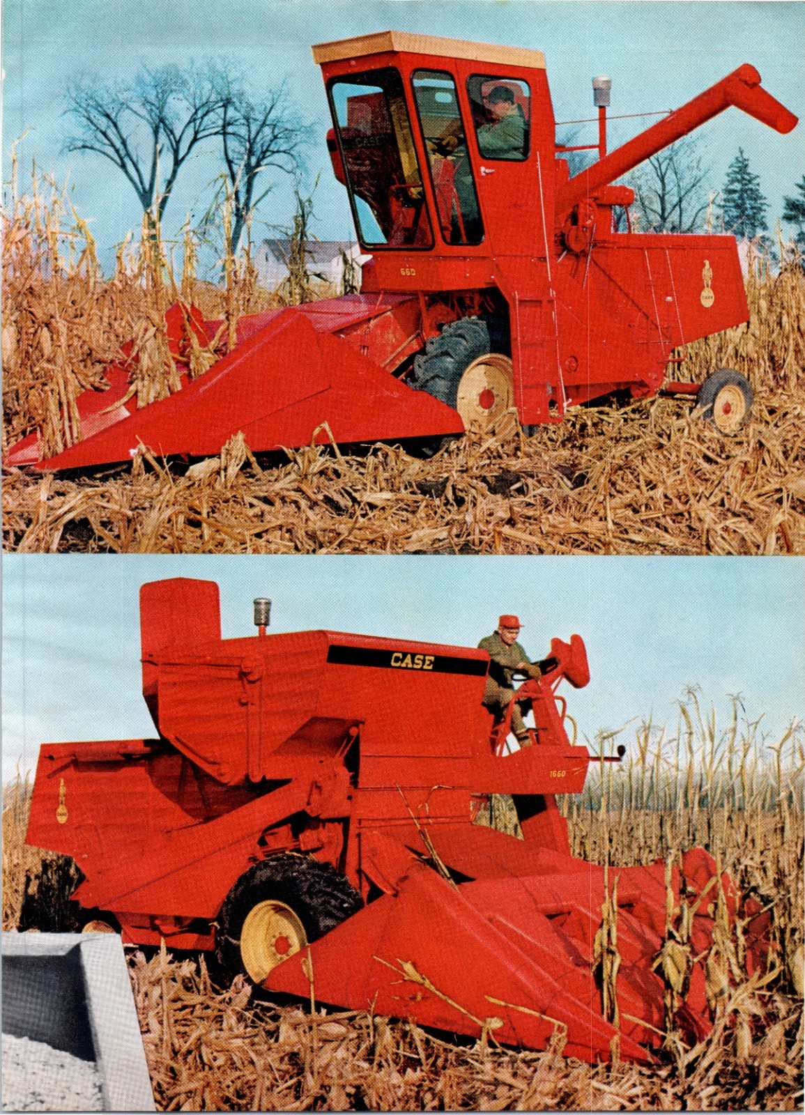 1968 Case 660 1660 Grain Combine Red 60&rsquo;s Vintage 2-Page Print Ad