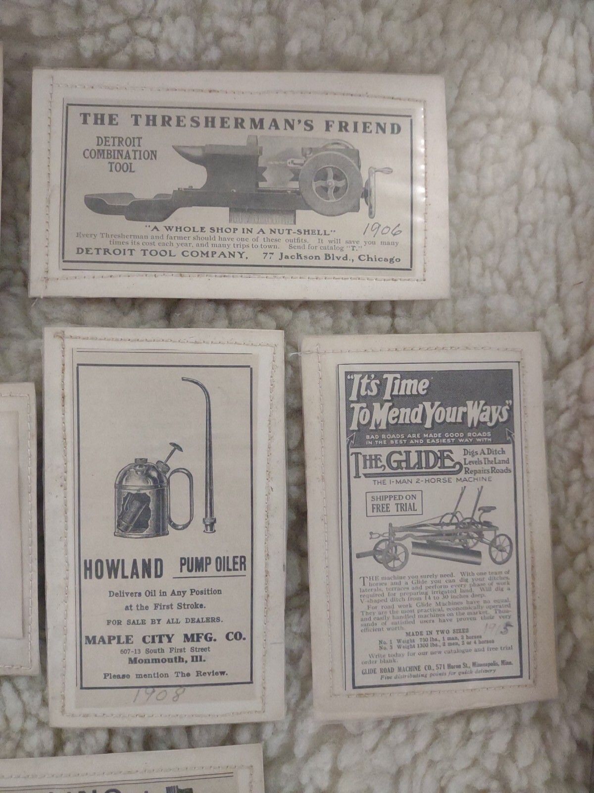 6-Early 1900s Farming Threshing Advertising clippings