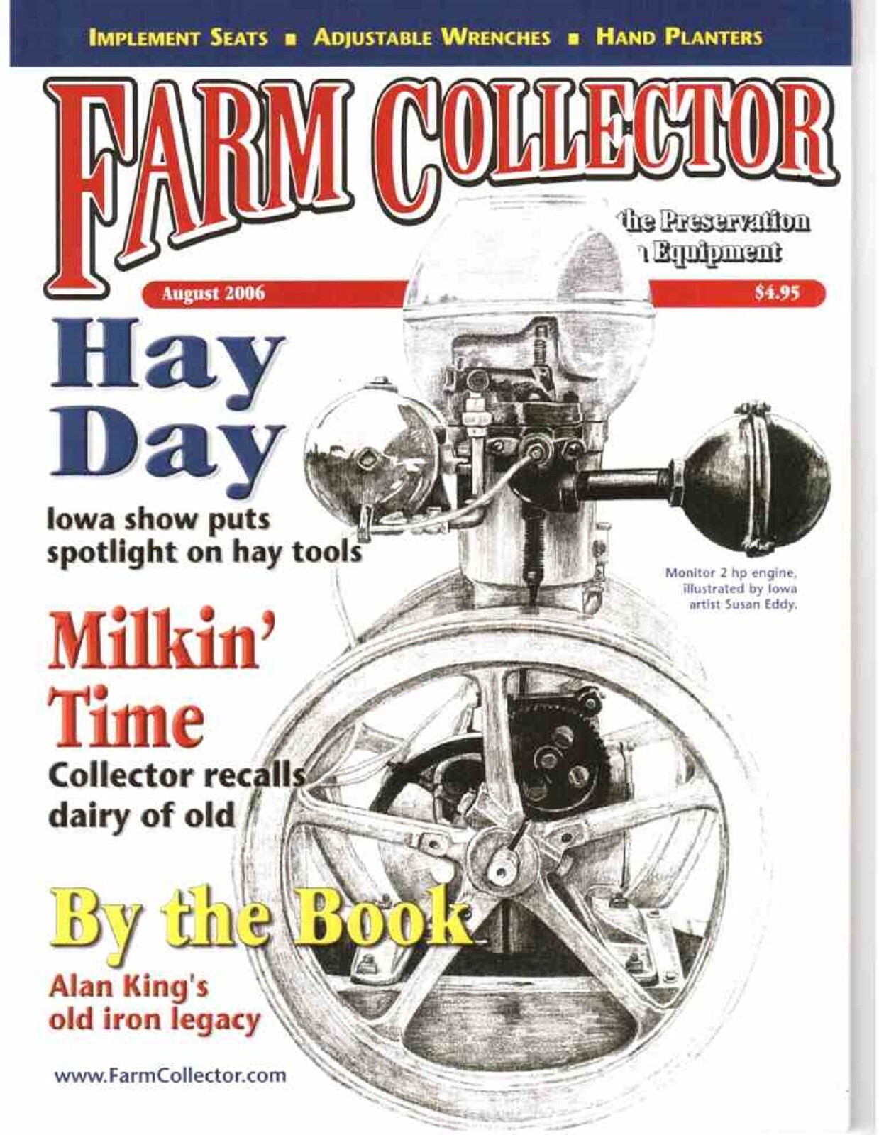 Hay Trolley and Tools, Farm Implement Seats, Adjustable Wrenches