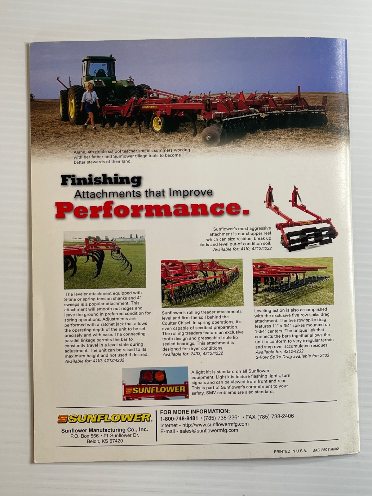 Sunflower – Primary Tillage Tools – Sales Brochure *Original Brochure* 2002