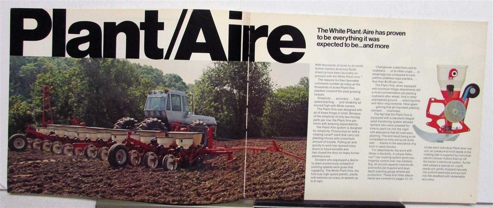 1975 White Plant Aire 5400 3400 Specs Agricultural Sales Brochure CANADIAN