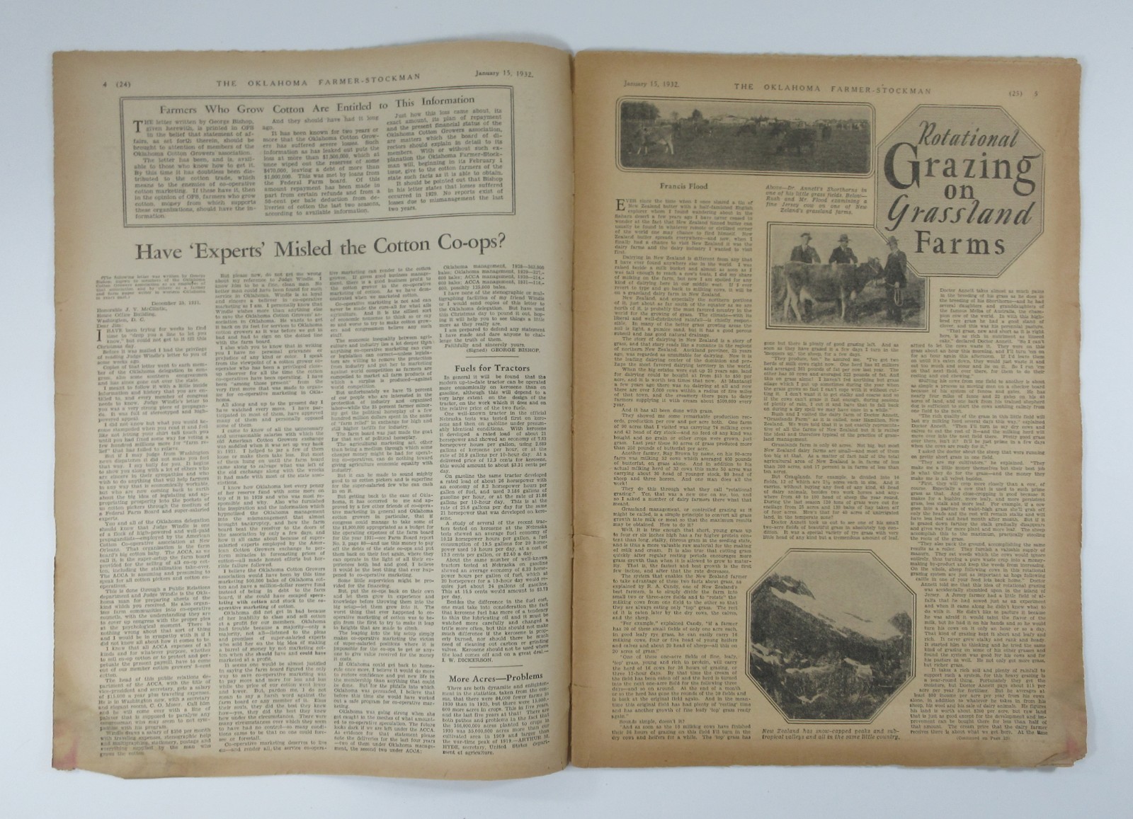 Oklahoma Farmer Stockman Magazines Livestock Depression Jean Harlow Ads 1931-32