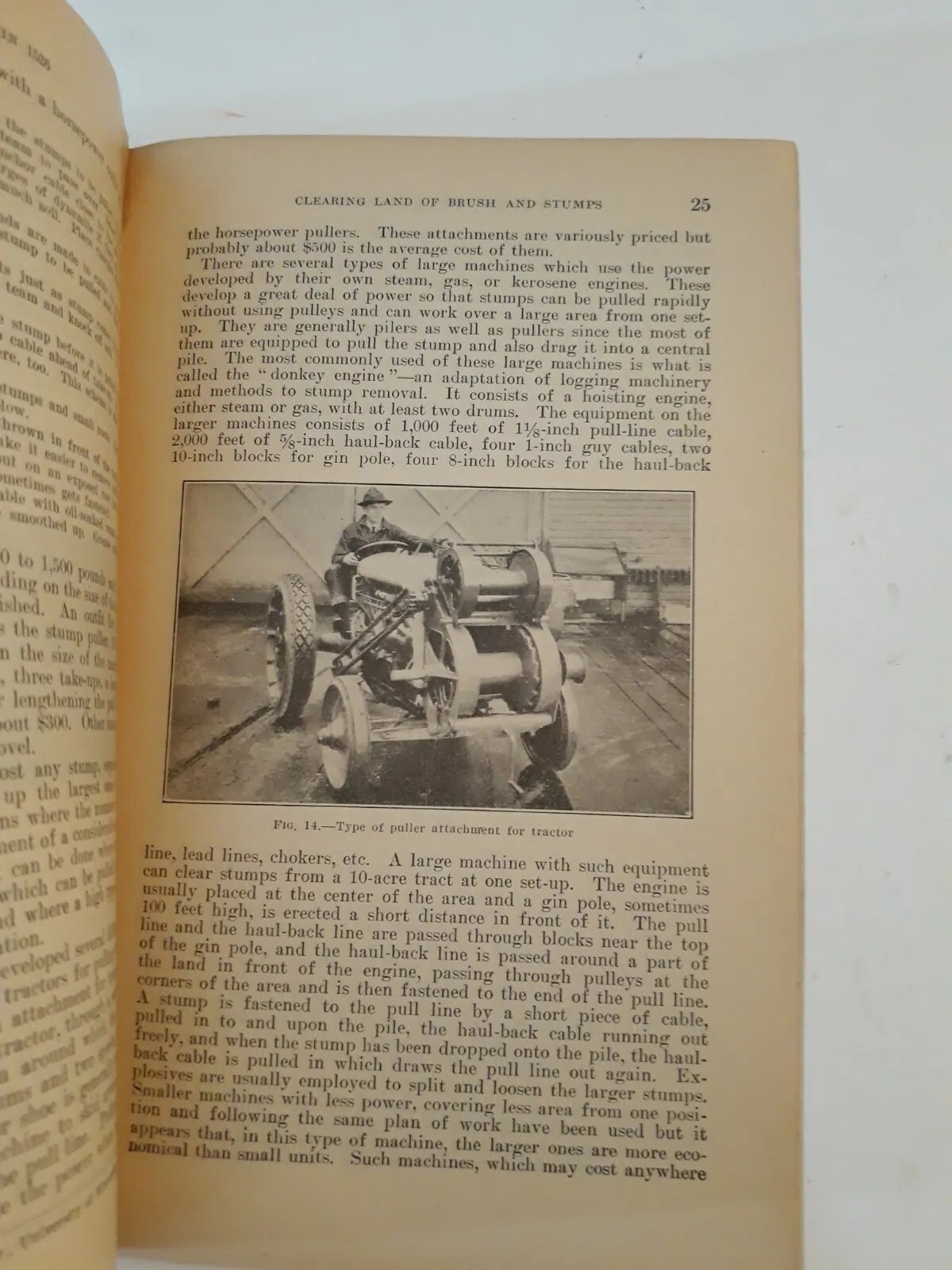 Vtg 1929 Clearing land of brush and stumps farmers bulletin 1526 USDA j10